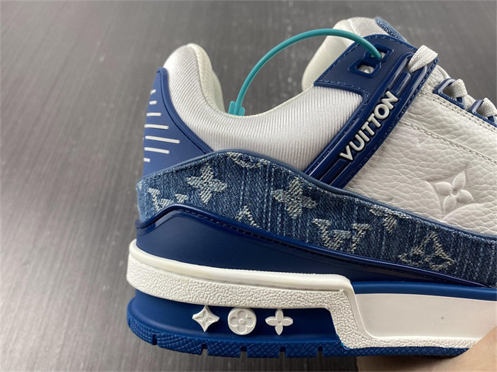 luis vitton lv trainer monogram De*1m white blue 1a9jgn