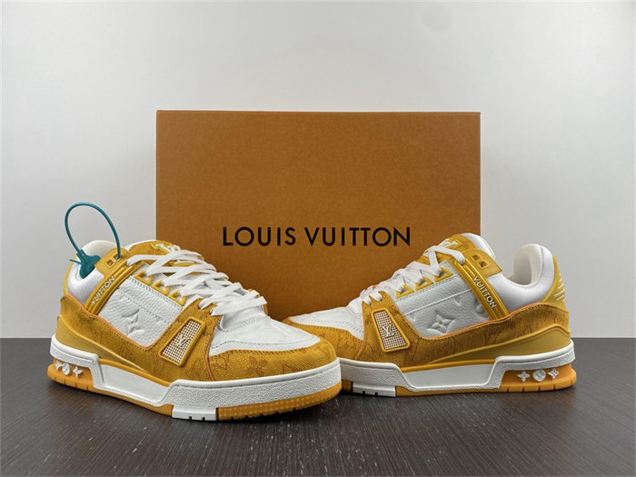 luis vitton trainer yellow monogram De*1m white 1a9jhb