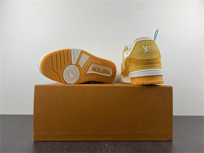 luis vitton trainer yellow monogram De*1m white 1a9jhb