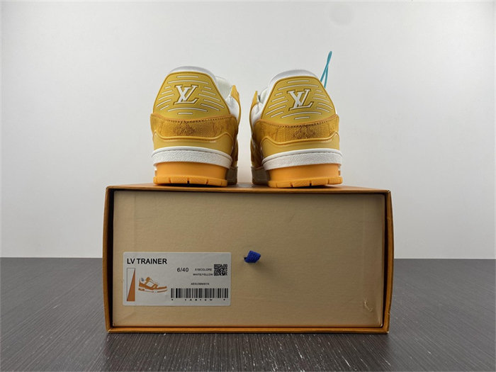 luis vitton trainer yellow monogram De*1m white 1a9jhb
