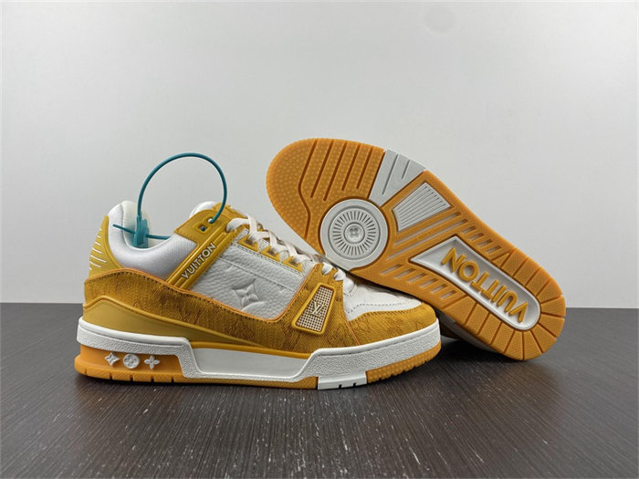 luis vitton trainer yellow monogram De*1m white 1a9jhb