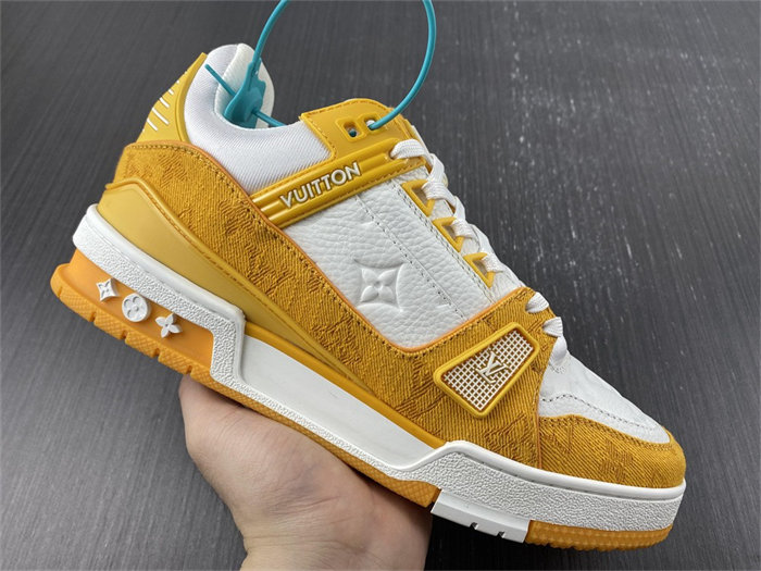luis vitton trainer yellow monogram De*1m white 1a9jhb