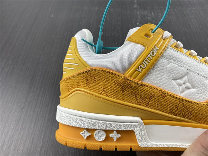 luis vitton trainer yellow monogram De*1m white 1a9jhb