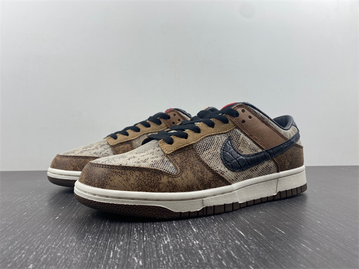 nike dunk low preM1vm co.jp brown snakeskin fj5434-120